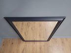 Pine Framed Wall Mirror Bevel Edge Fusion Blue Hand Painted Large Mirror