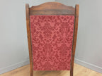Edwardian Armchair Mahogany Upholstered Carved Lounge Chair Antique Armchair