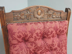 Edwardian Armchair Mahogany Upholstered Carved Lounge Chair Antique Armchair