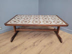 MCM G Plan Teak Coffee Table Tile Top Trestle Mid Century Retro Chic