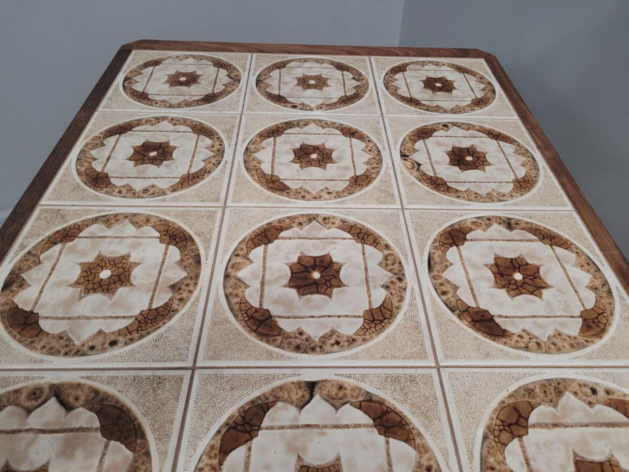 MCM G Plan Teak Coffee Table Tile Top Trestle Mid Century Retro Chic
