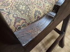 Pair Mahogany Hepplewhite Dining Chairs Shield Back Upholstered Antique Georgian