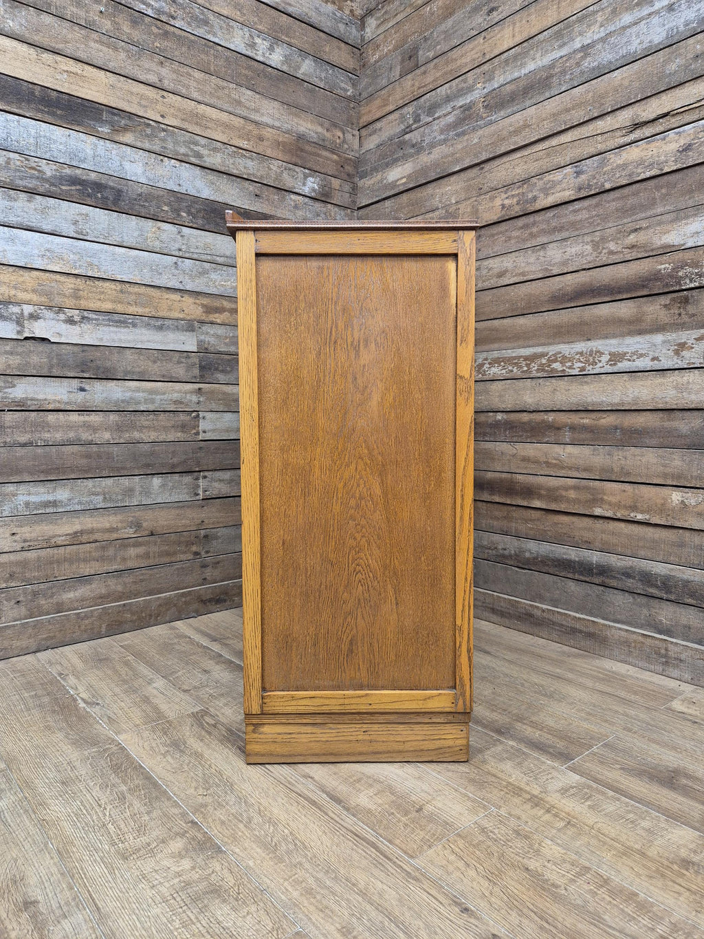Oak Tallboy Cabinet Art Deco 1930s Drawers Cupboard Vintage Storage