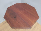 Edwardian Octagonal Table Mahogany Turned Legs Under Tier Occasional