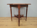 Edwardian Octagonal Table Mahogany Turned Legs Under Tier Occasional