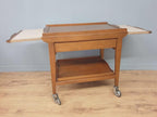 Teak Drinks Trolley Mid Century Pull Out Leaves Serving Cart