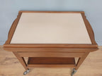 Teak Drinks Trolley Mid Century Pull Out Leaves Serving Cart