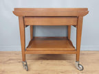 Teak Drinks Trolley Mid Century Pull Out Leaves Serving Cart