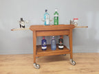Teak Drinks Trolley Mid Century Pull Out Leaves Serving Cart
