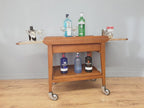 Teak Drinks Trolley Mid Century Pull Out Leaves Serving Cart