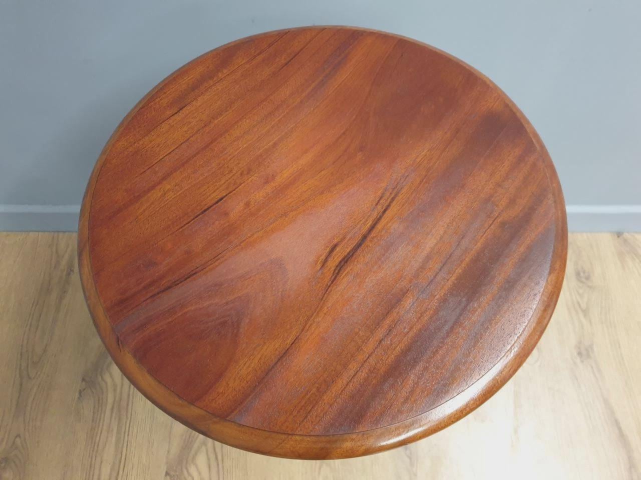 Antique Mahogany Wine Table Late Victorian Turned Pedestal Circular Top