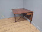 Antique Mahogany Drop Leaf Dining Table Late Victorian Turned Legs