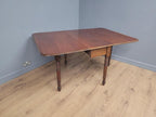 Antique Mahogany Drop Leaf Dining Table Late Victorian Turned Legs