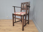 Ercol Colonial Armchair Carved Back New Wool Seat