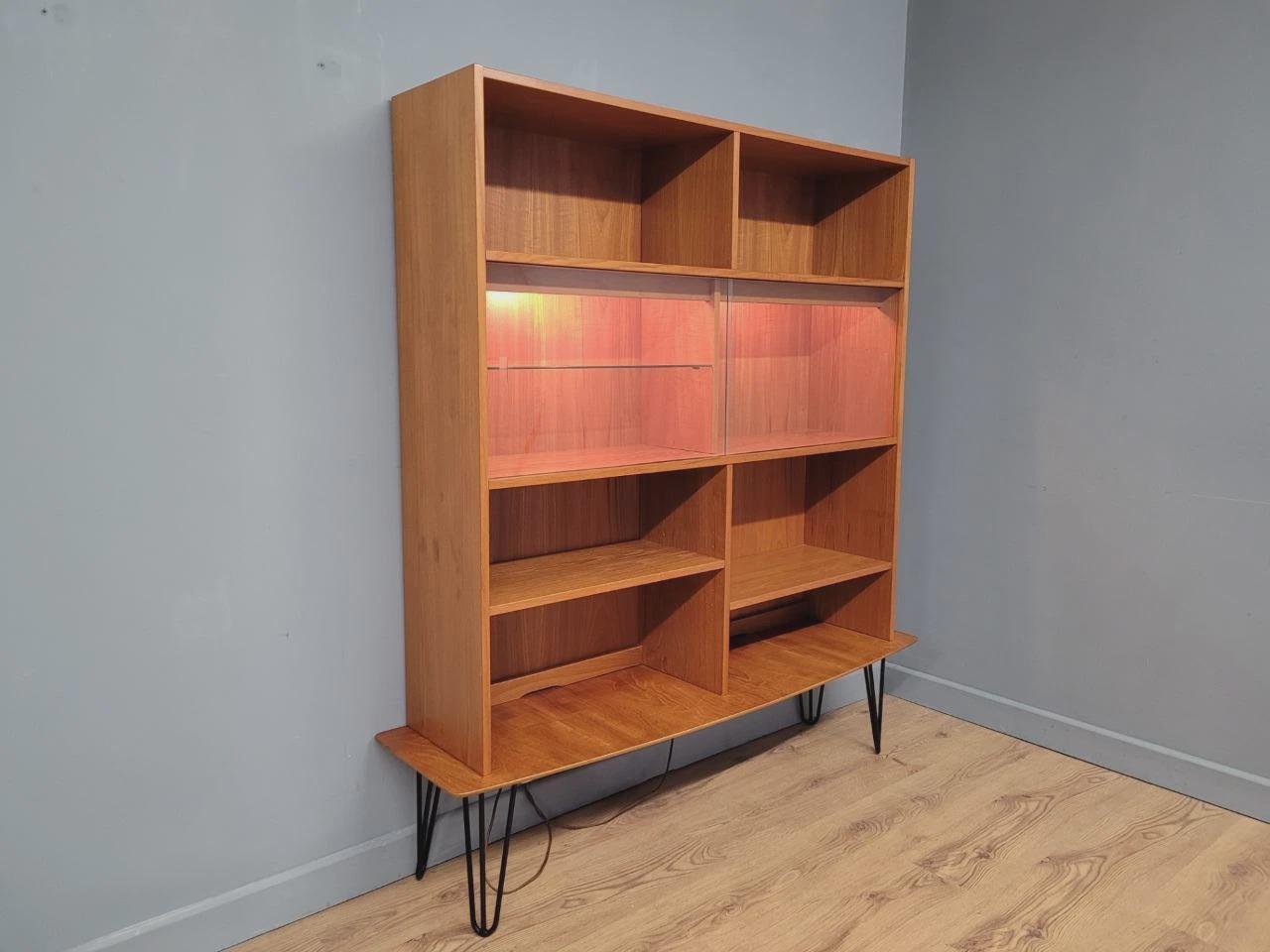 Domino Teak Shelving Unit Mid Century Danish Display Cabinet