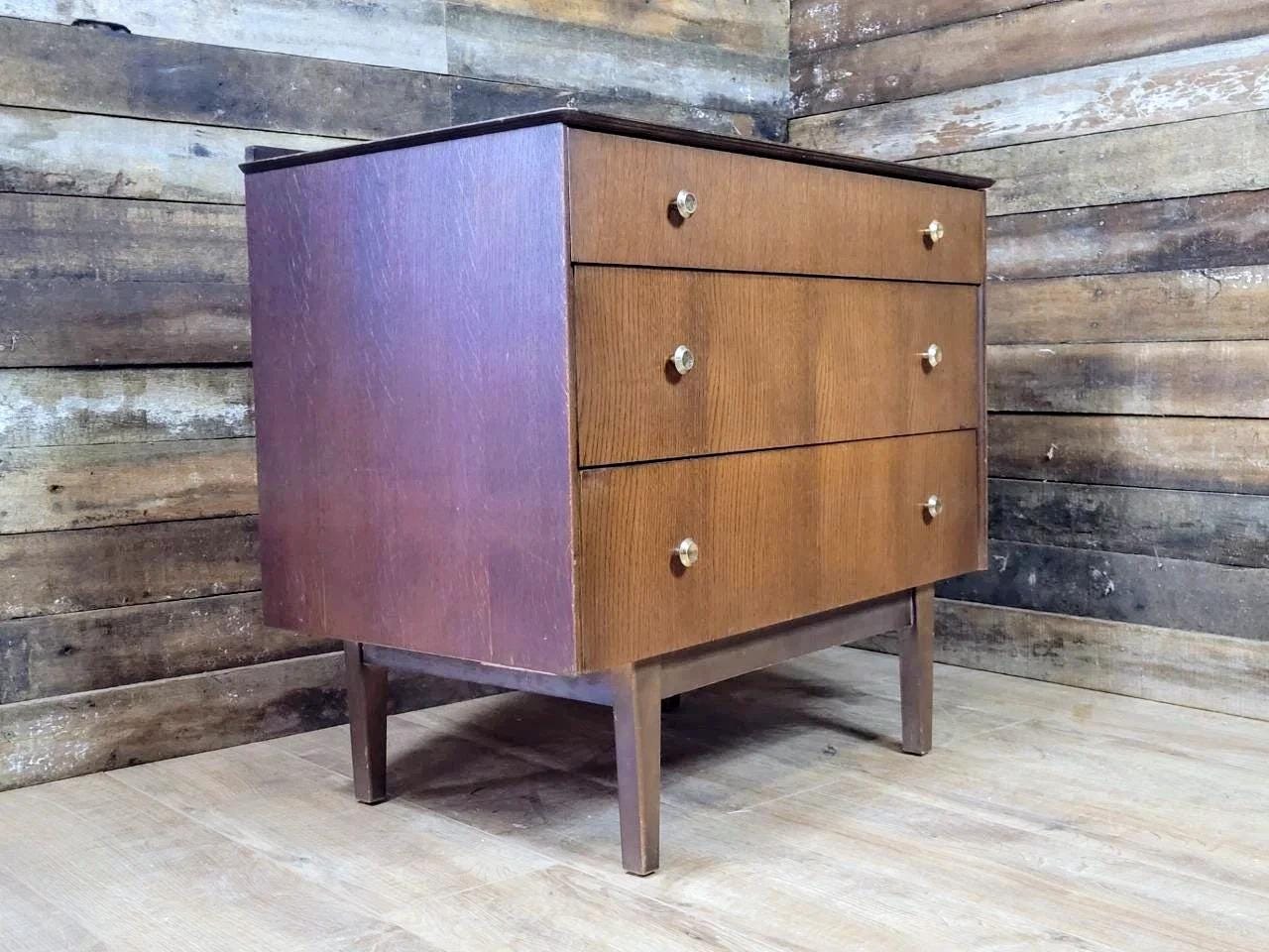 Symbol Teak Chest Of Drawers Mid Century Three Drawer Cabinet