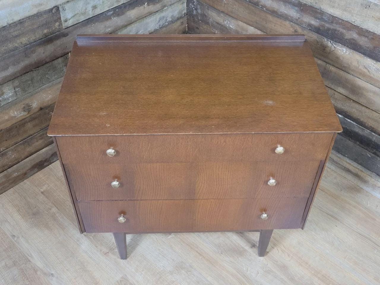 Symbol Teak Chest Of Drawers Mid Century Three Drawer Cabinet