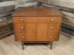 Symbol Teak Chest Of Drawers Mid Century Three Drawer Cabinet