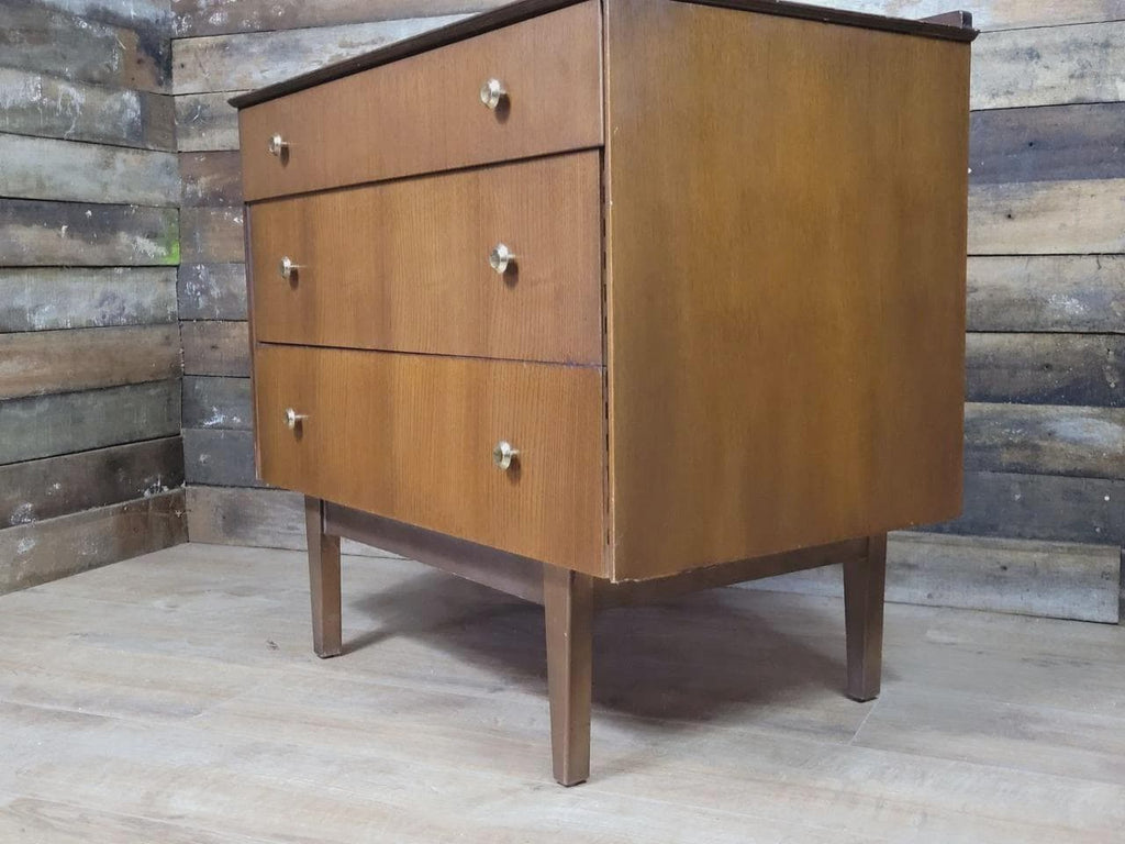 Symbol Teak Chest Of Drawers Mid Century Three Drawer Cabinet