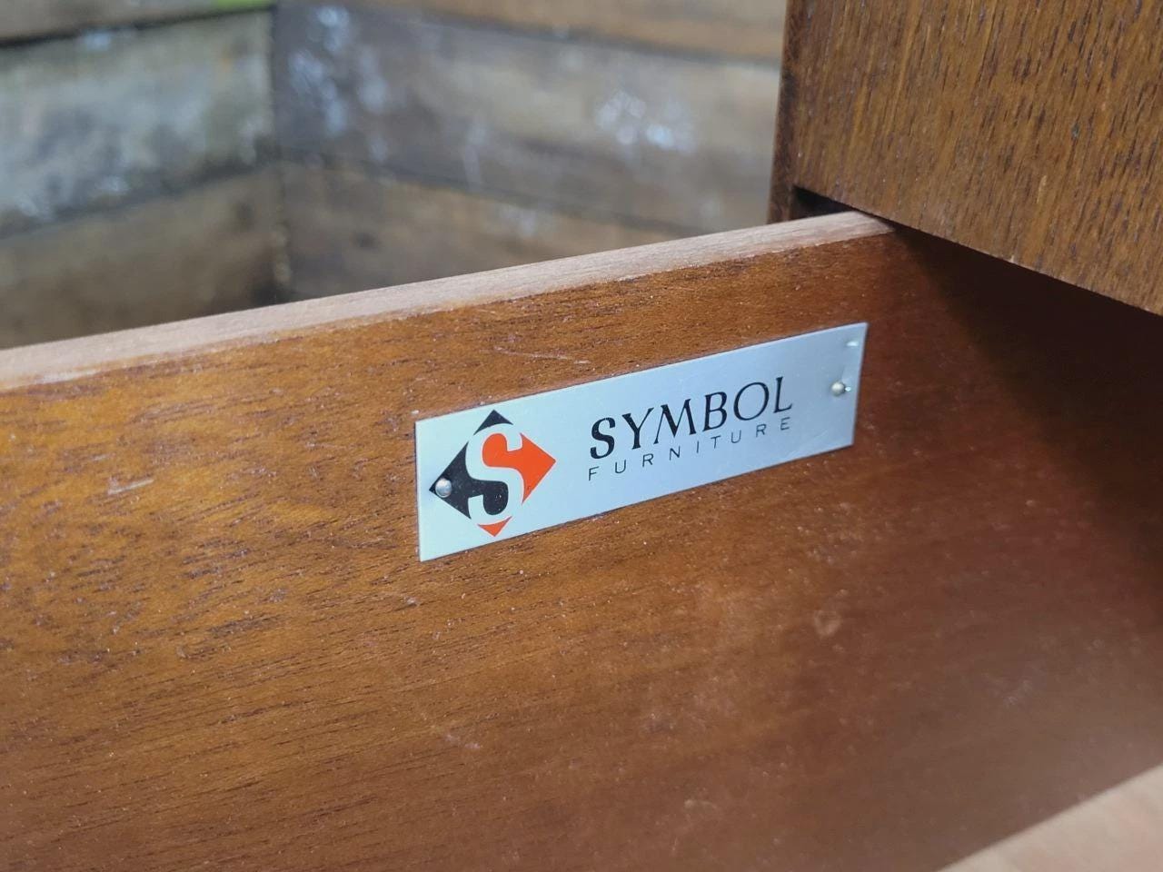 Symbol Teak Chest Of Drawers Mid Century Three Drawer Cabinet