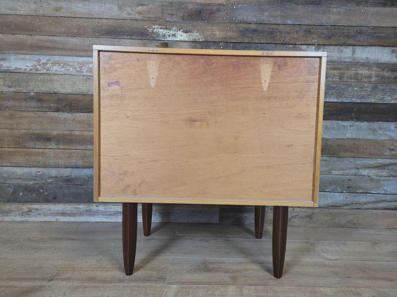 Mid Century Melamine Chest Of Drawers Four Drawer Retro Cabinet