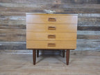 Mid Century Melamine Chest Of Drawers Four Drawer Retro Cabinet