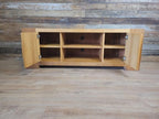 Oak TV Unit Media Cabinet Contemporary Low Sideboard Storage