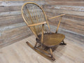 Ercol Windsor Rocking Chair Elm Beech Hoop Back Armchair Blue Label