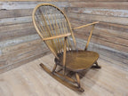 Ercol Windsor Rocking Chair Elm Beech Hoop Back Armchair Blue Label