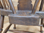 Pair Victorian Elm Windsor Armchairs Cabriole Legs Farmhouse C19th Antique