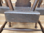 Pair Victorian Elm Windsor Armchairs Cabriole Legs Farmhouse C19th Antique