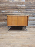 G Plan Teak Sideboard Cabinet Hairpin Legs Mid Century Sliding Door E Gomme MCM