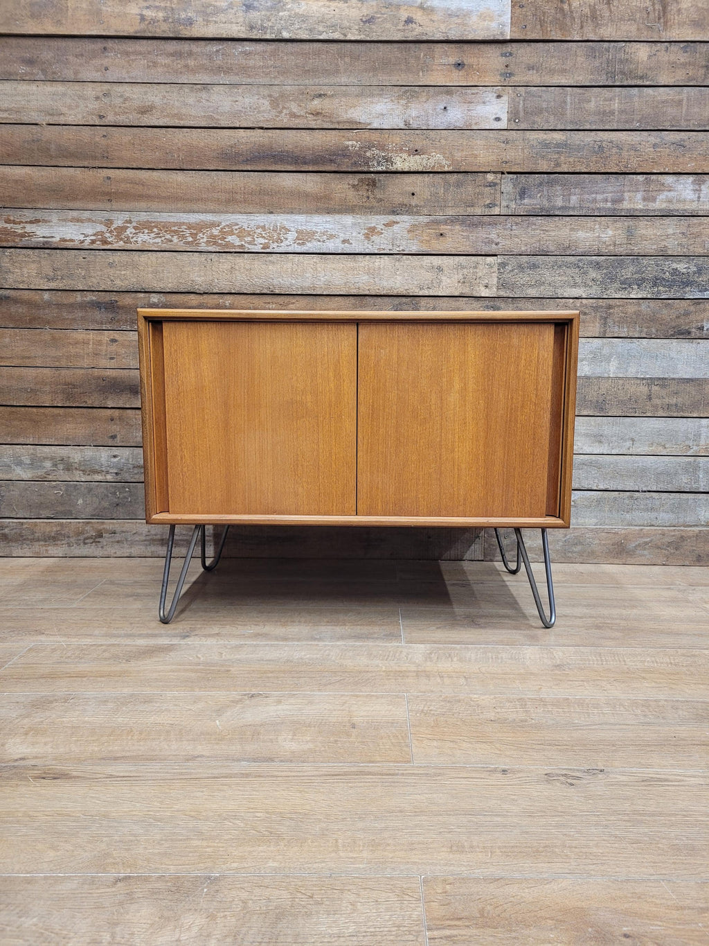 G Plan Teak Sideboard Cabinet Hairpin Legs Mid Century Sliding Door E Gomme MCM