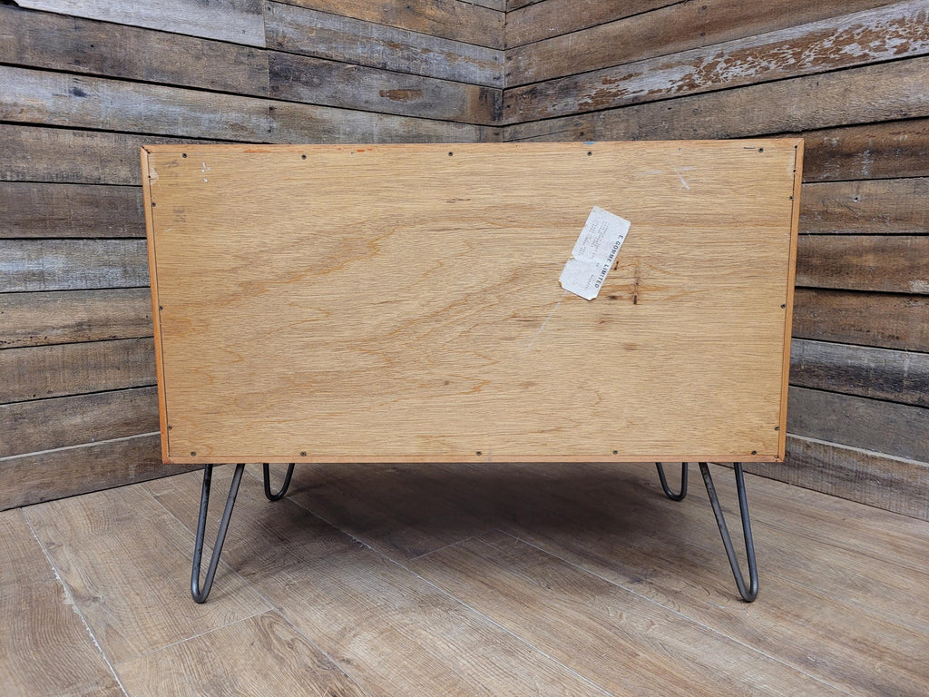 G Plan Teak Sideboard Cabinet Hairpin Legs Mid Century Sliding Door E Gomme MCM
