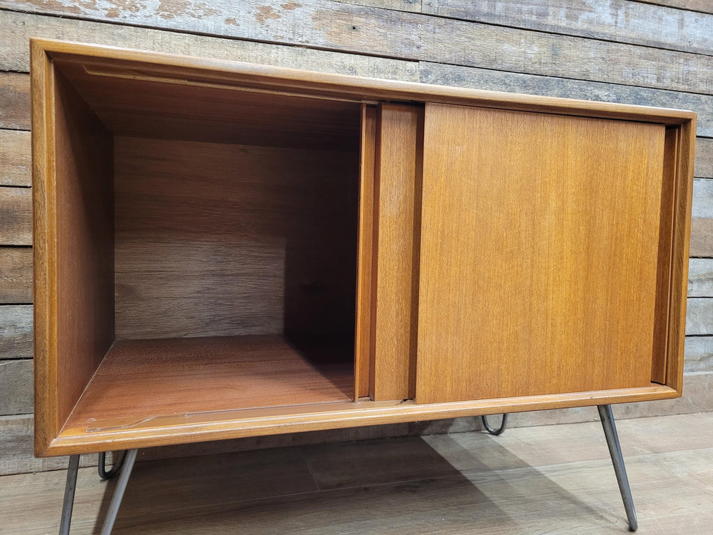 G Plan Teak Sideboard Cabinet Hairpin Legs Mid Century Sliding Door E Gomme MCM