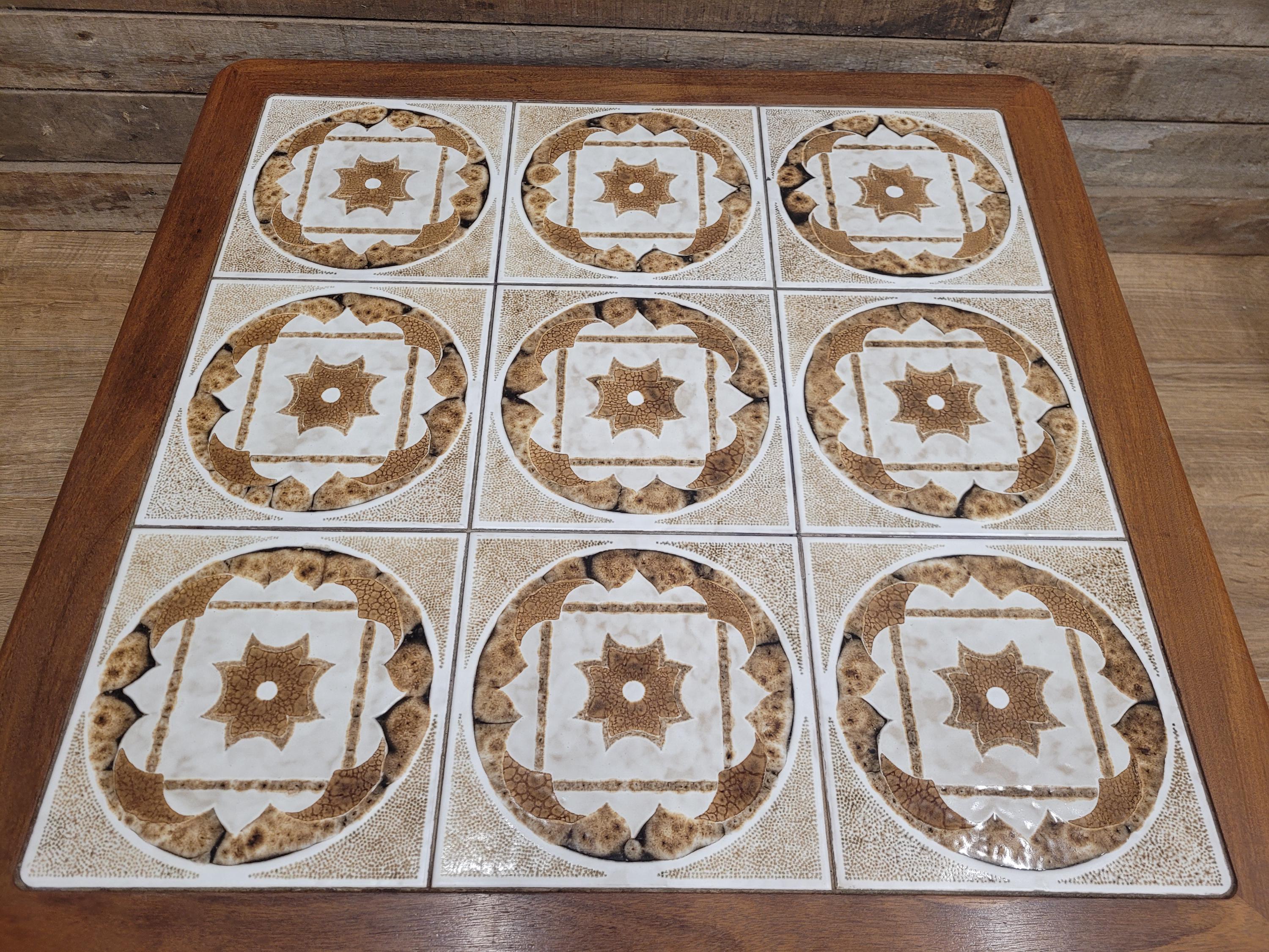 G Plan Teak Tiled Coffee Table Leslie Dandy Mid Century