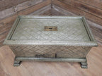 Indian Brass Clad Dowry Chest Coffee Table Storage Trunk
