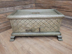 Indian Brass Clad Dowry Chest Coffee Table Storage Trunk