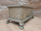 Indian Brass Clad Dowry Chest Coffee Table Storage Trunk