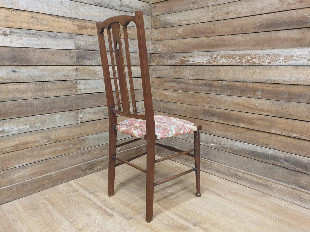 Arts And Crafts Oak Chair William Morris Strawberry Thief Antique Bedroom Chair