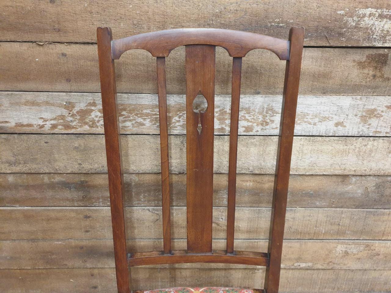Arts And Crafts Oak Chair William Morris Strawberry Thief Antique Bedroom Chair
