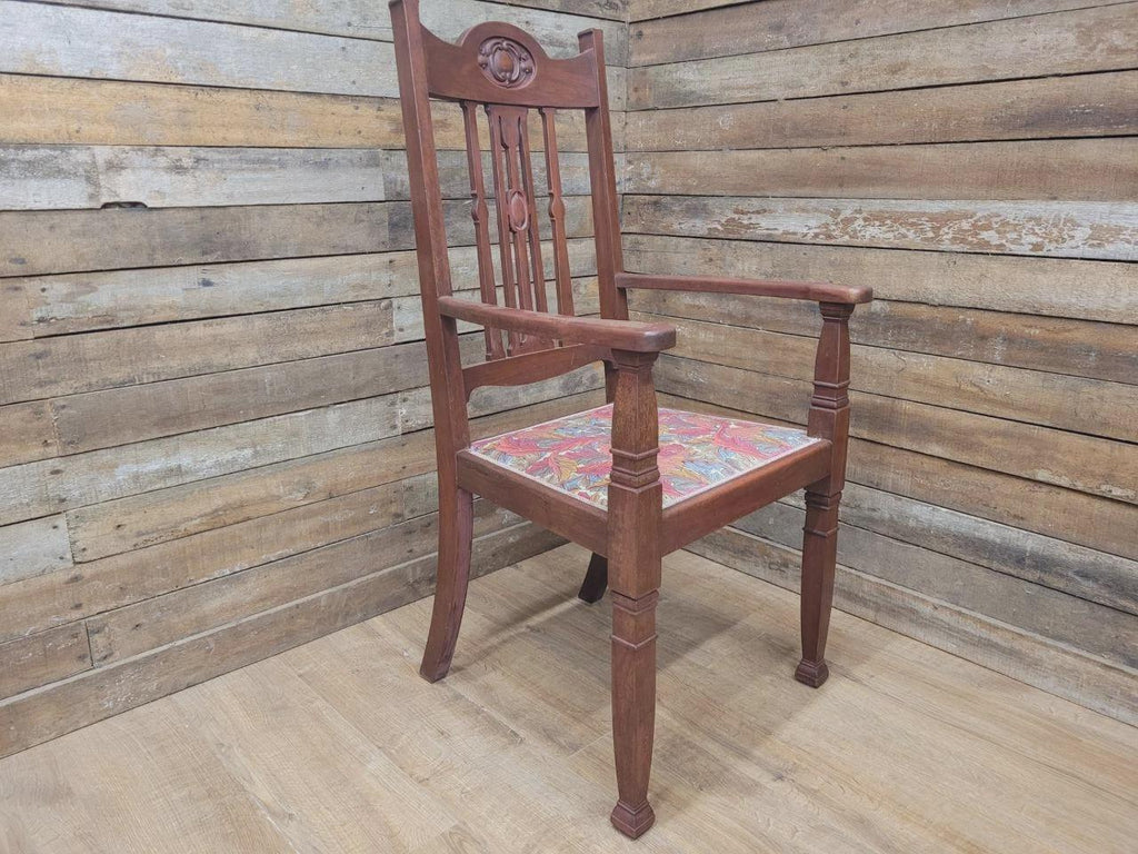 Arts And Crafts Armchair William Morris Acanthus Upholstery Antique