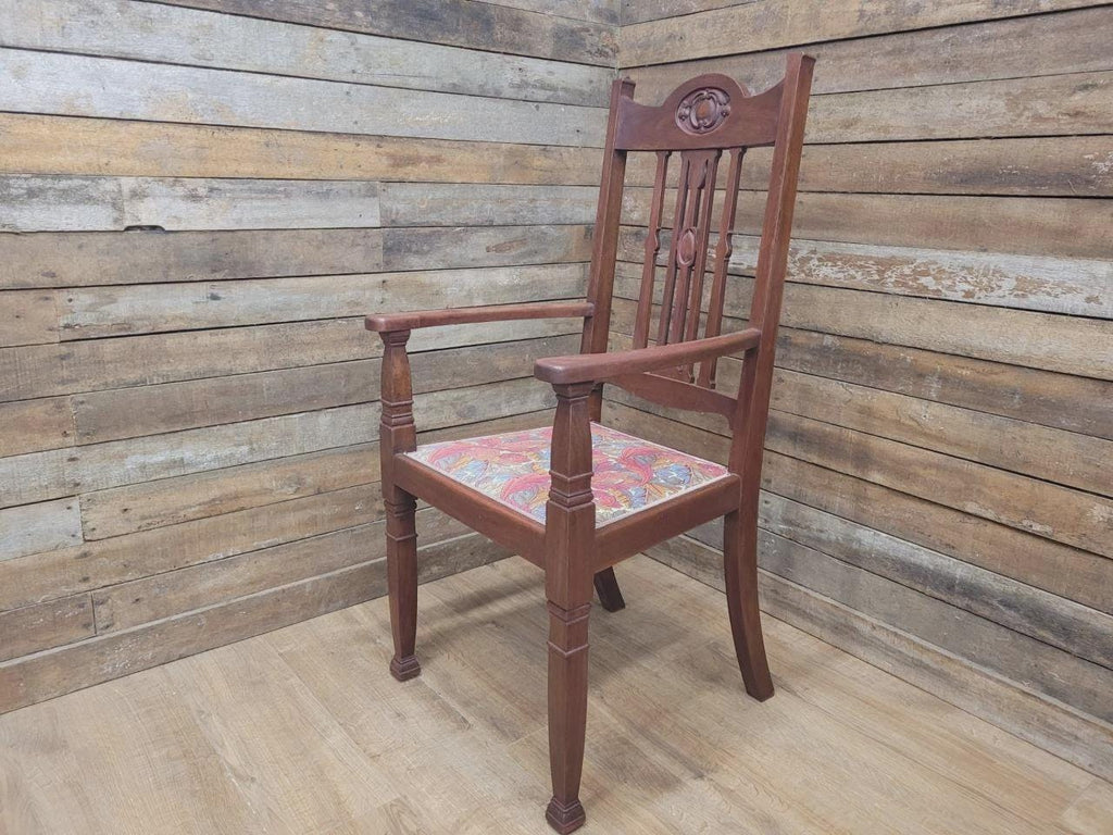 Arts And Crafts Armchair William Morris Acanthus Upholstery Antique