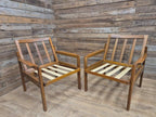 Pair Centa Teak Lounge Chairs Mid Century Danish Armchairs MCM Classic Style