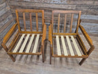 Pair Centa Teak Lounge Chairs Mid Century Danish Armchairs MCM Classic Style