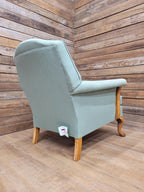 Criterion Cord Upholstered Armchair Queen Anne Lounge Chair Vintage Armchair