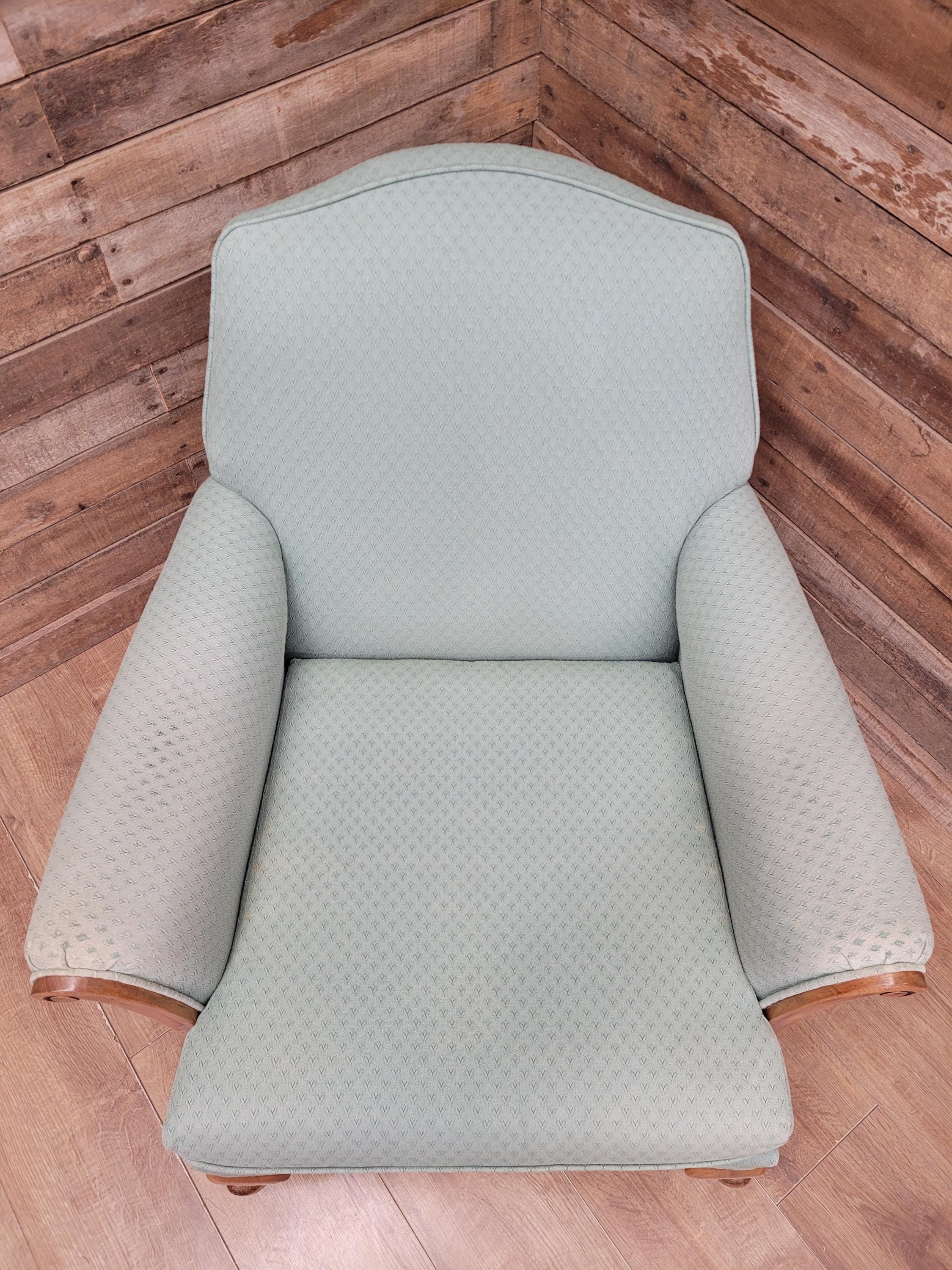 Criterion Cord Upholstered Armchair Queen Anne Lounge Chair Vintage Armchair