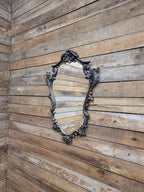 Rococo Style Resin Wall Mirror Vintage Black Gold Decorative Frame