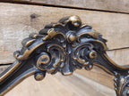 Rococo Style Resin Wall Mirror Vintage Black Gold Decorative Frame