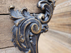 Rococo Style Resin Wall Mirror Vintage Black Gold Decorative Frame